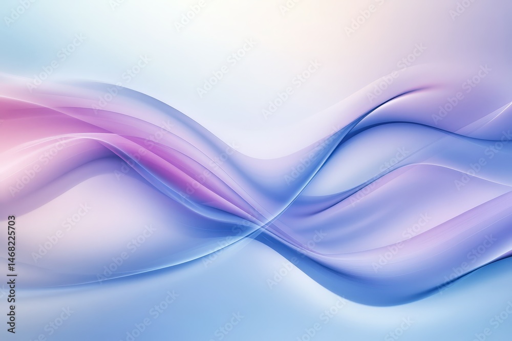 Obraz premium Abstract design of soft, flowing curves in pastel hues.