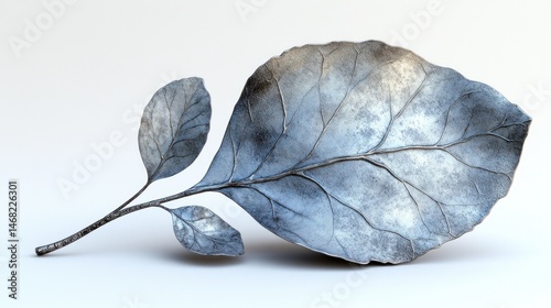 Silver Leaf Still Life: A Study in Texture and Form