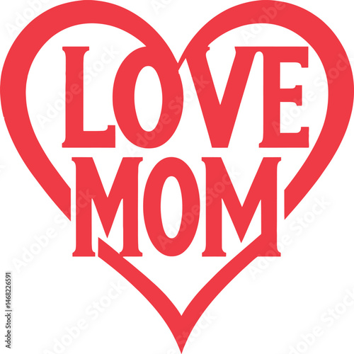 Heartfelt Tribute: A touching visual expression, a vibrant heart, dedicated to a mother, symbolizing eternal love and appreciation.