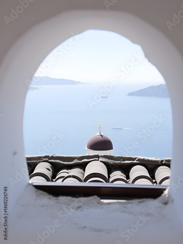 Window on the roof of the monastery of Mount Athos