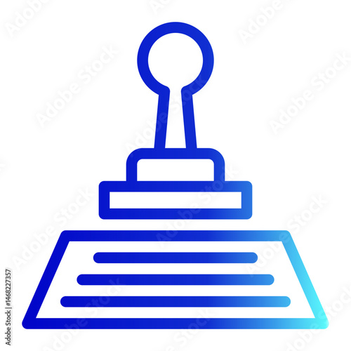 Stamp Icon # Notary Pack Themes # Outline Gradient Style