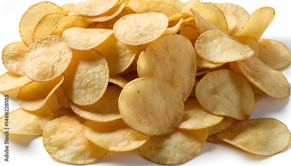 Pile of Crispy Potato Chips Pile of Crispy Potato Chips