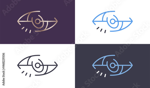 Creative Eye Logo. Suitable for optometry clinic, laser surgery, glasses store, photographer, film studio, creative agency, astrologist, amulet shop, spirituality, and sacred vision.