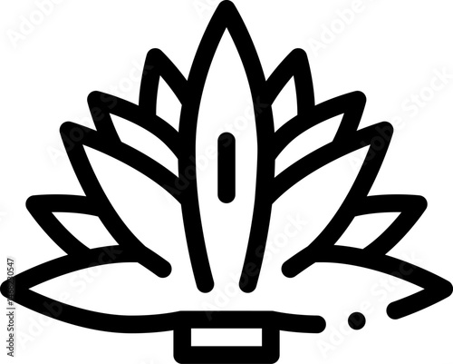 agave illustration on a white background     