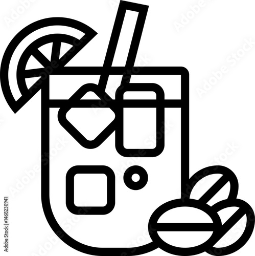 americano illustration on a white background   