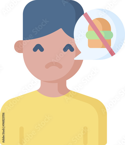 appetite illustration on a white background    