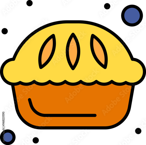 apple pie illustration on a white background    