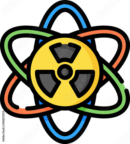 atom illustration on a white background   