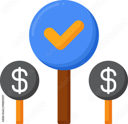 auctions illustration on a white background     