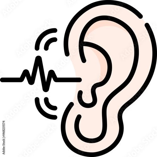 auditory (2) illustration on a white background     
