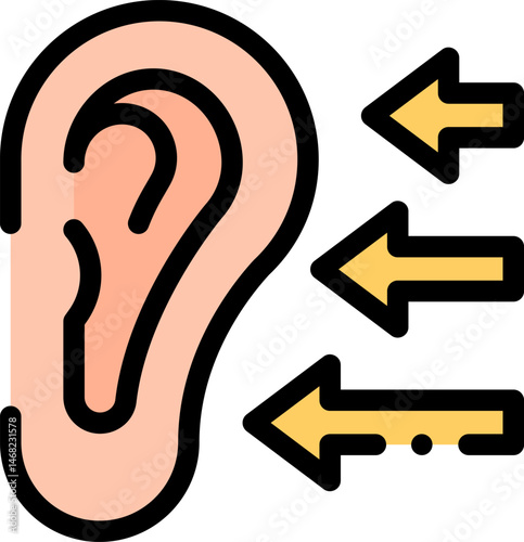 auditory illustration on a white background     