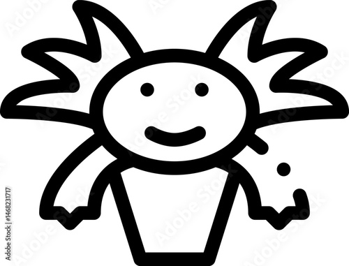 axolotl illustration on a white background    