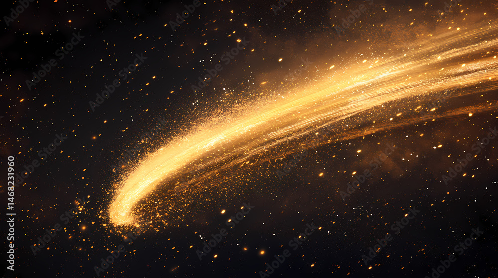 Obraz premium launching radiant comet trails