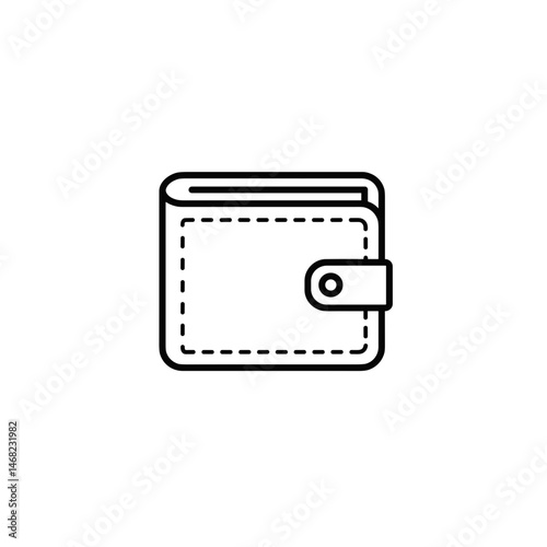Wallet icon black and white for financial app navigation