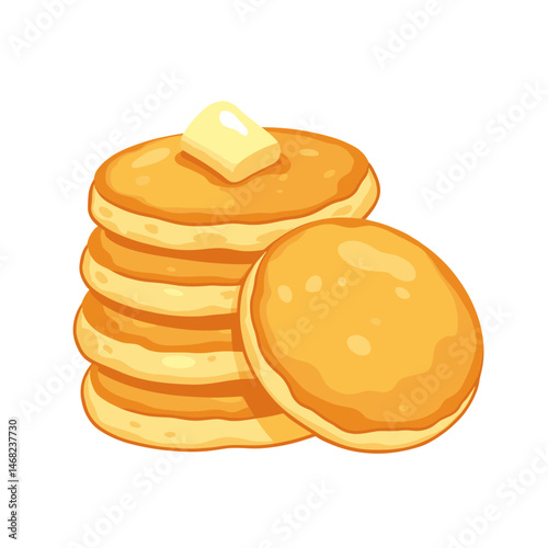 Delicious hash brown patty with butter vector on transparent background, perfect for breakfast menus, culinary illustrations
