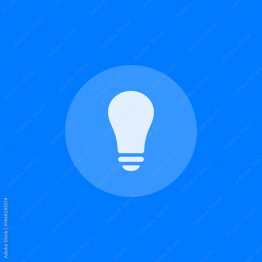 Filled Lightbulb Circle Icon Filled Lightbulb Circle Icon