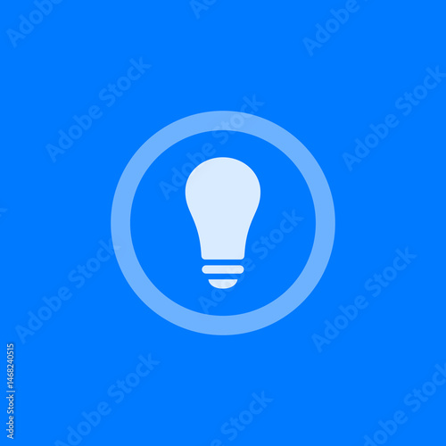 Lightbulb Circle Outline