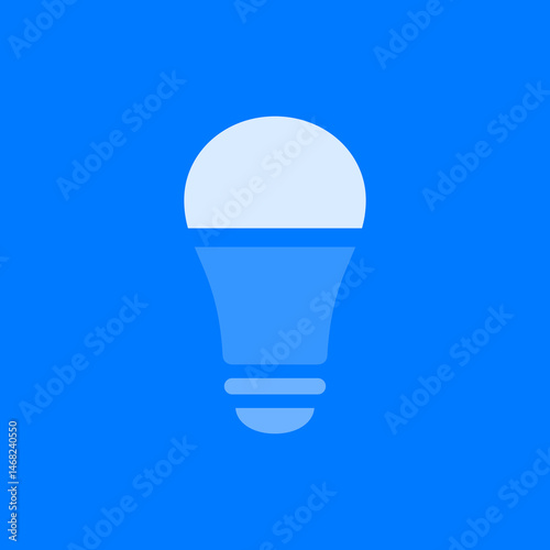 Filled LED Lightbulb Icon