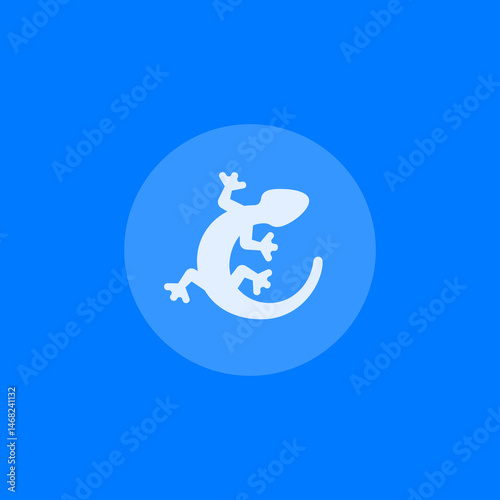 Filled Lizard Circle Icon