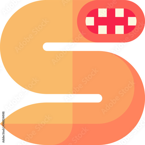 lamprey illustration on a white background     