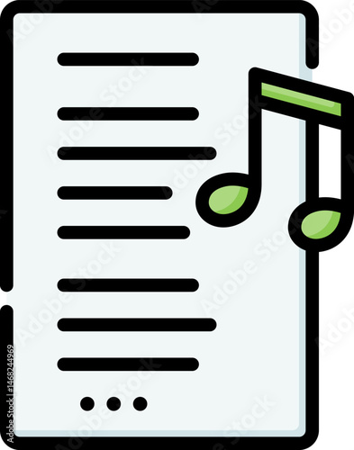 lyrics illustration on a white background     