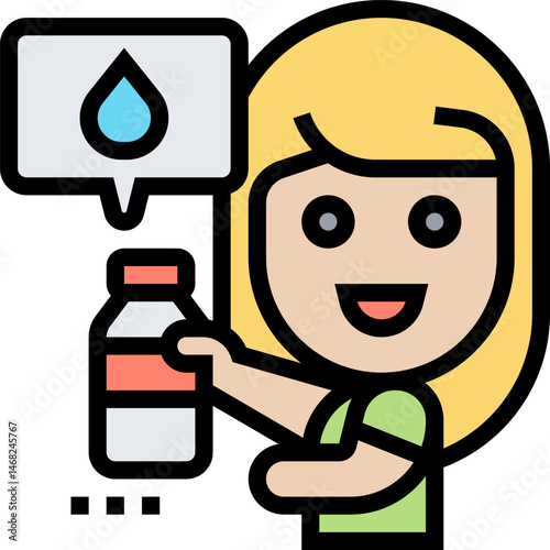 mineral water illustration on a white background     