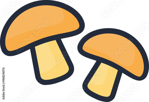 mushroom (2) illustration on a white background     