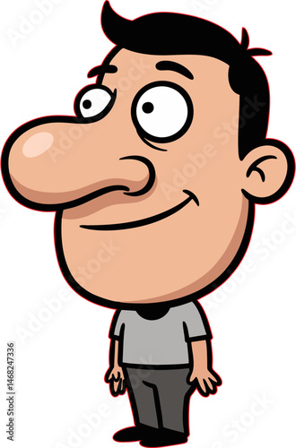 cartoon businessman with a smile