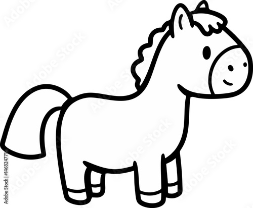 vector illustration of a horse