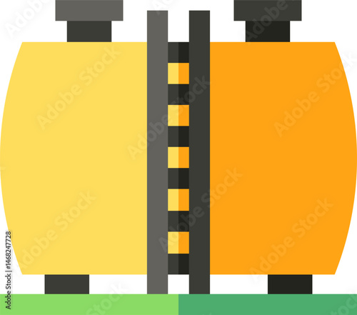oil tank illustration on a white background     