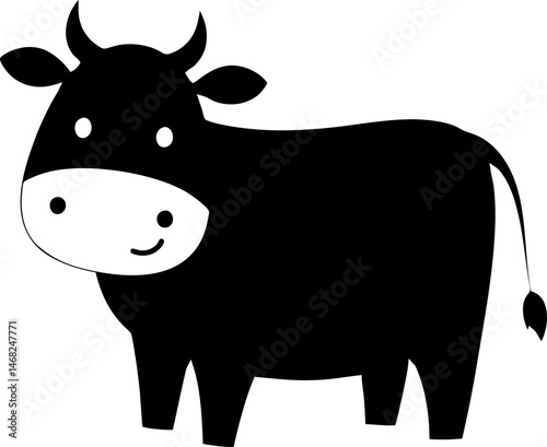 cow cartoon isolated on white