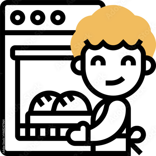 oven illustration on a white background     