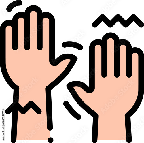 parkinson illustration on a white background     