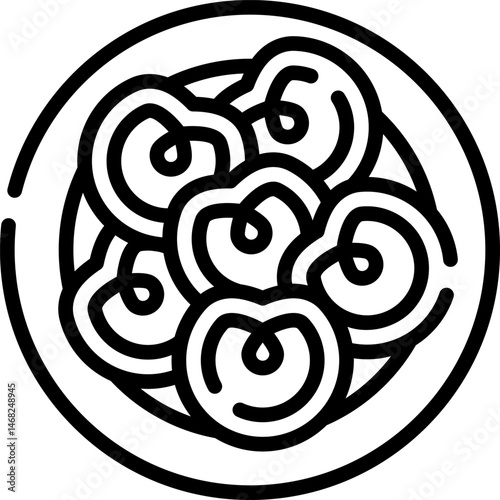 pelmeni illustration on a white background     