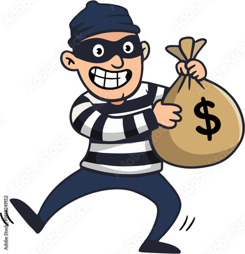 thief with money bag