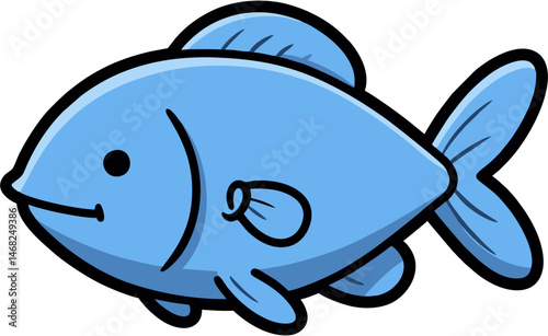 cartoon fish coloring page