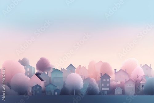 sunrise over the city