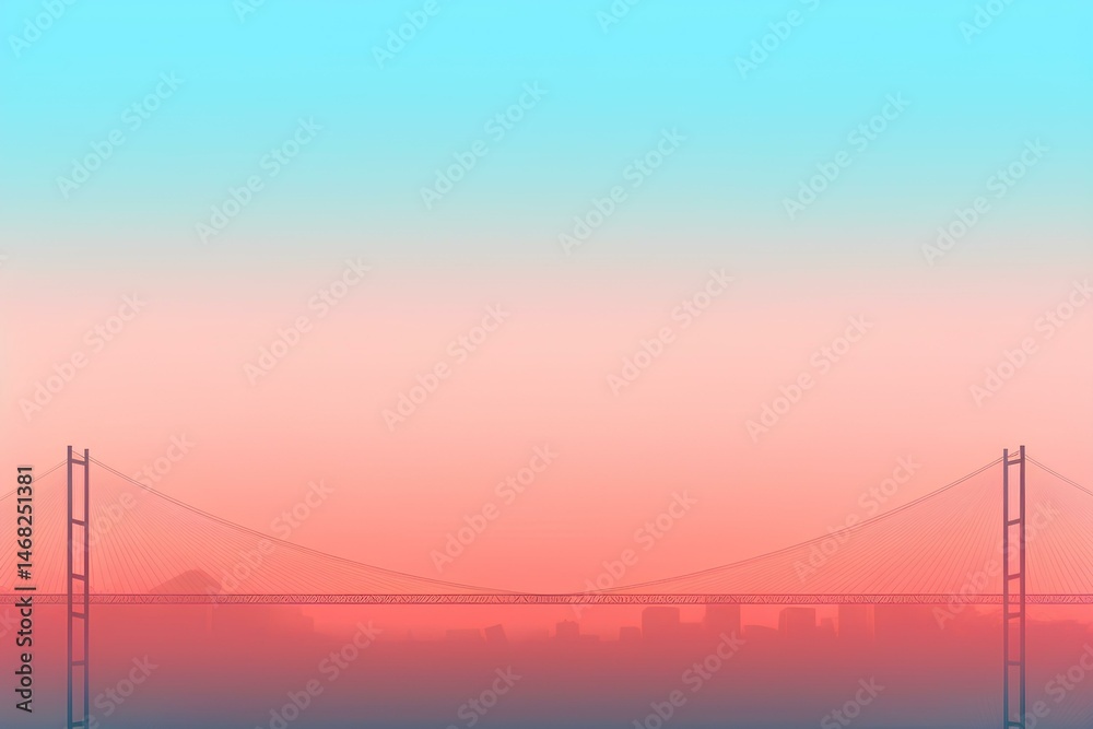 Fototapeta premium sunset over the bridge