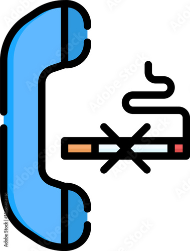 quit smoking illustration on a white background     
