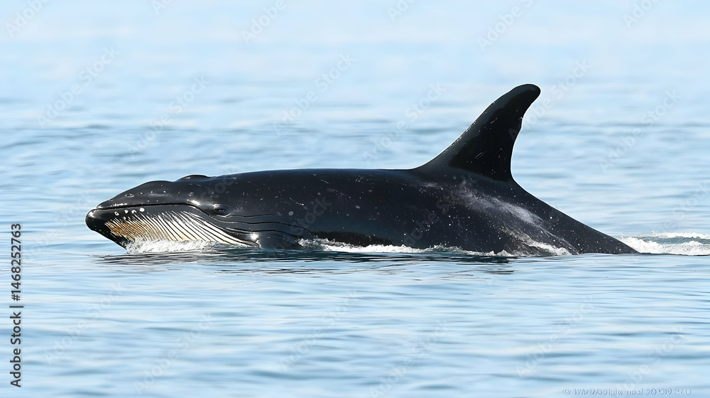 Obraz premium Orca Swimming In Open Ocean