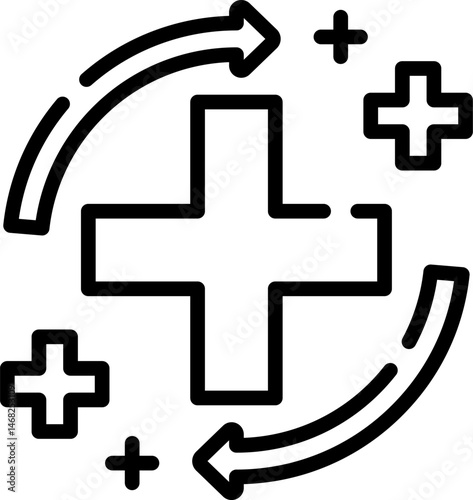 regeneration illustration on a white background    