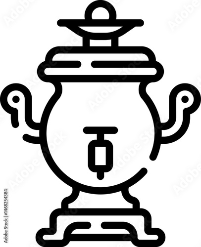 samovar illustration on a white background     