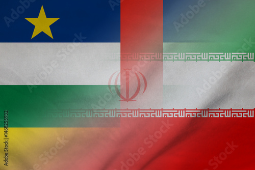 Central African Republic and Iran national flag transborder contract IRN TCD photo