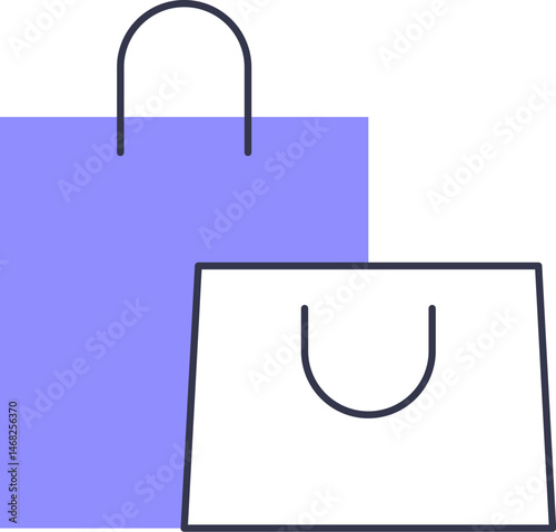 shopping bag illustration on a white background     