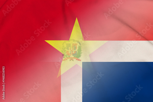 Vietnam and Dominican Republic political flag international relations DOM VNM