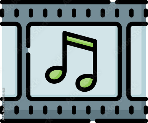 soundtrack illustration on a white background    