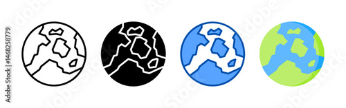 Global icon set bundle. Multi style icon collection perfect for websites, apps, and presentations. Simple vector icon collection