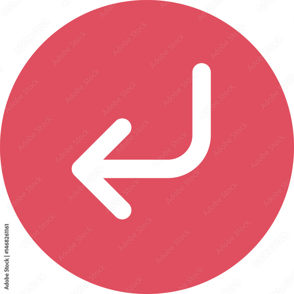 turn left illustration on a white background     