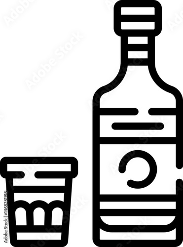 vodka illustration on a white background    