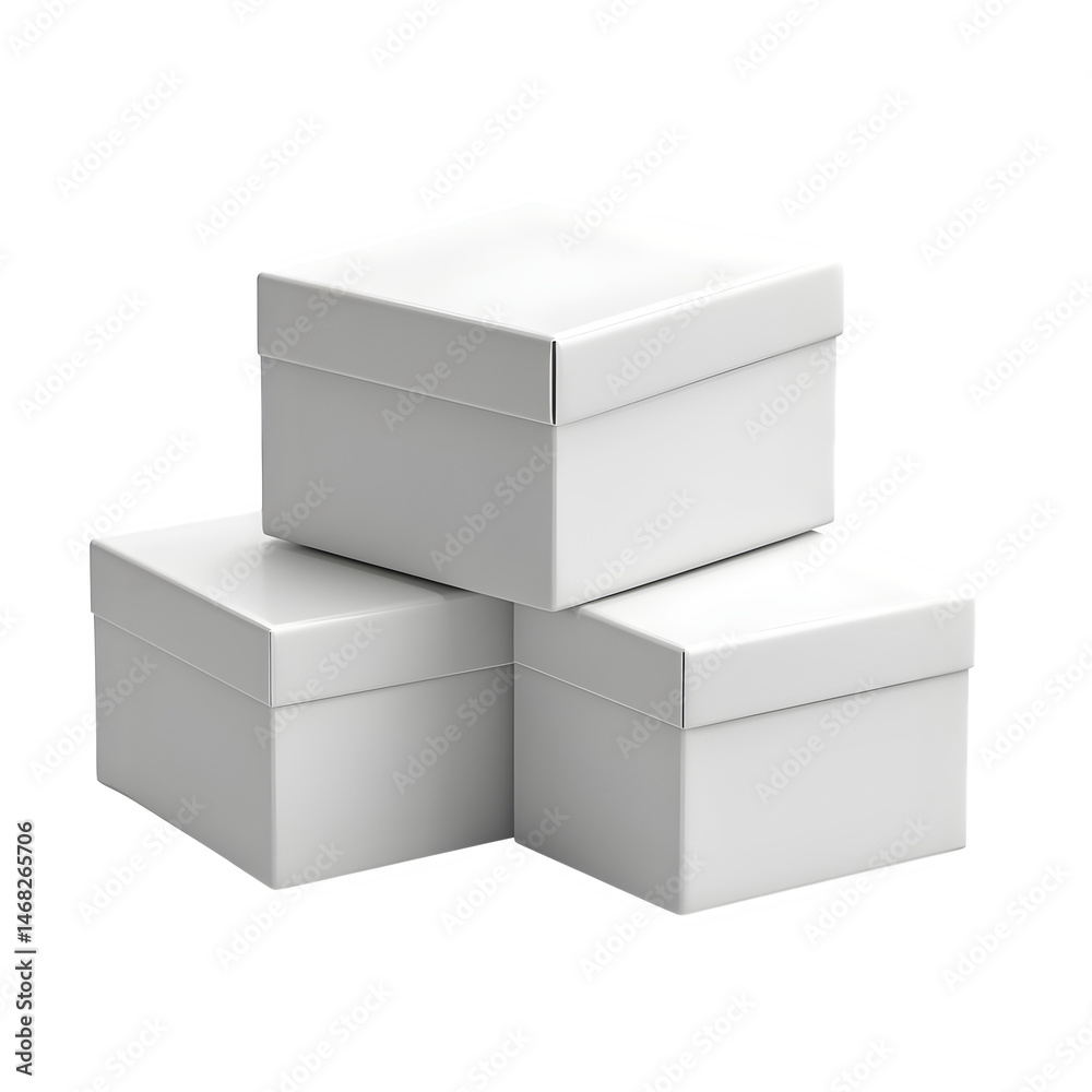 Three white boxes 3D. Vector --v 6.1 --s 750 --raw Three white boxes 3D. Vector --v 6.1 --s 750 --raw